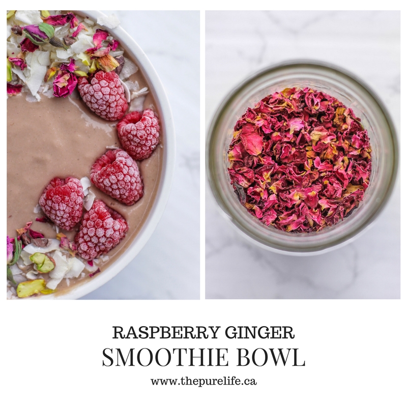 Raspberry Ginger Smoothie Bowl